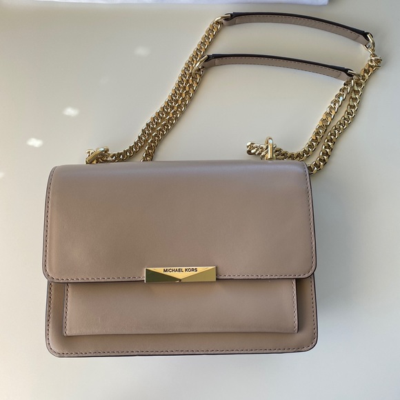 MICHAEL Michael Kors Handbags - (NWT) Michael Kors Leather Gusset Shoulder Bag